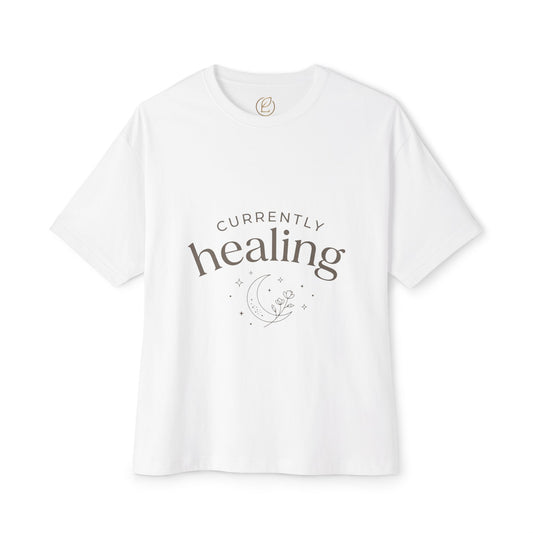 Healing Tee — "Currently Healing" Oversized Comfort Shirt
