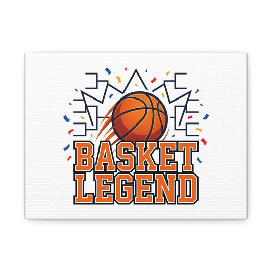 Basket Legend Canvas Wall Art — Basketball Player Gift
