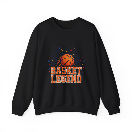 Basket Legend Sweatshirt — Basketball Graphic Crewneck for Players & Fans