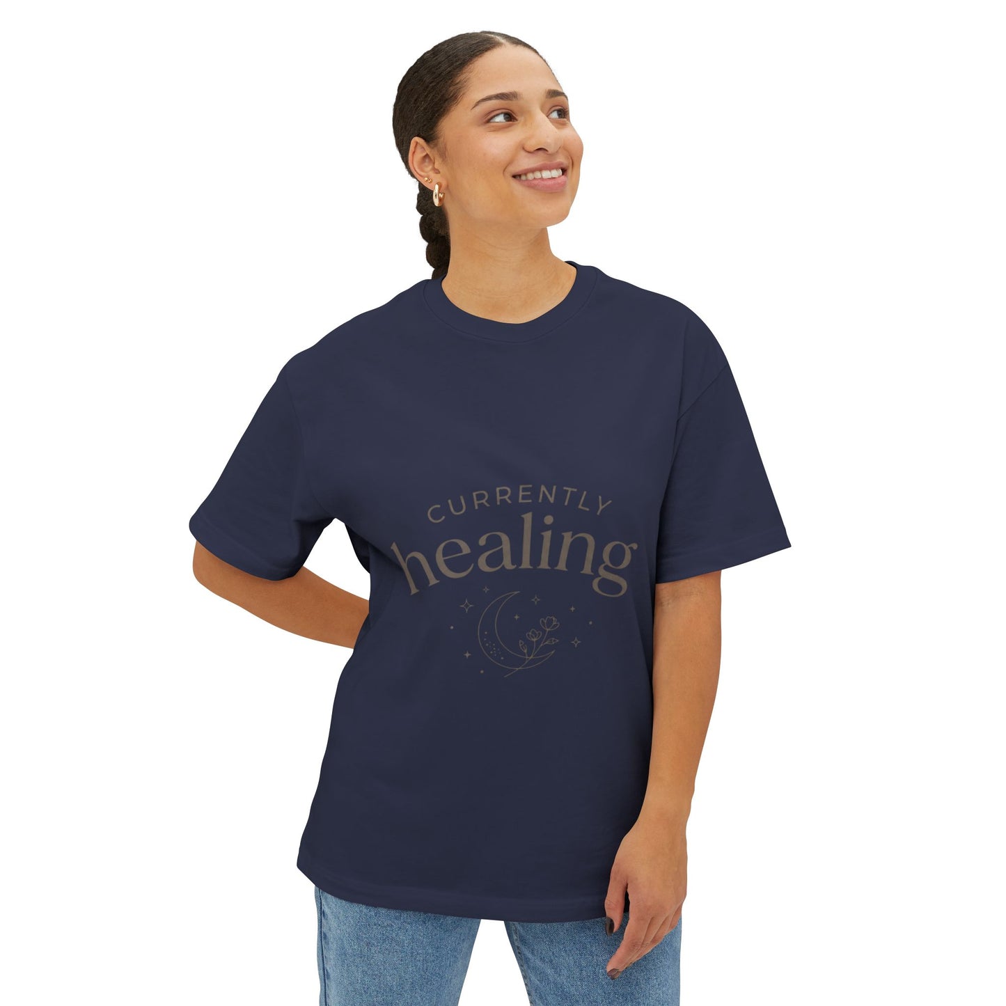 Healing Tee — "Currently Healing" Oversized Comfort Shirt