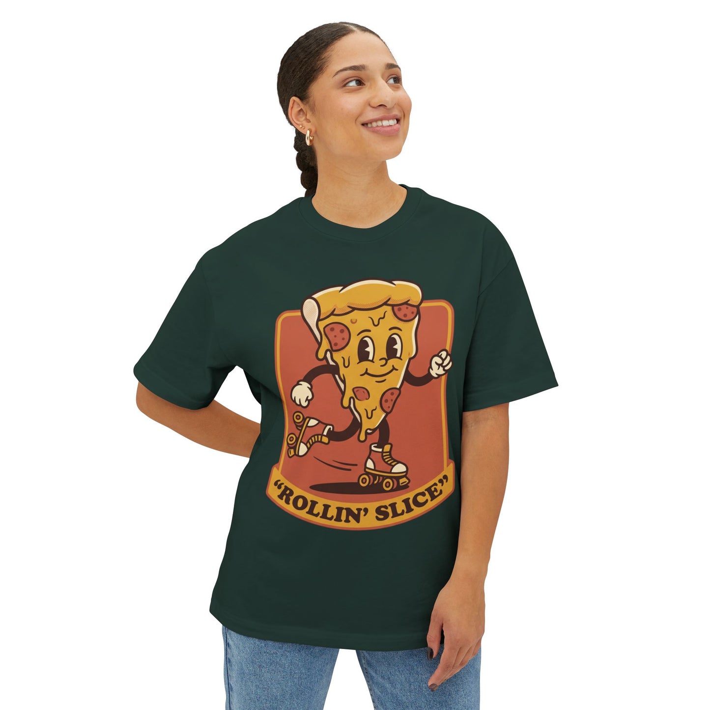 Rollin' Slice Pizza Skateboard T-Shirt