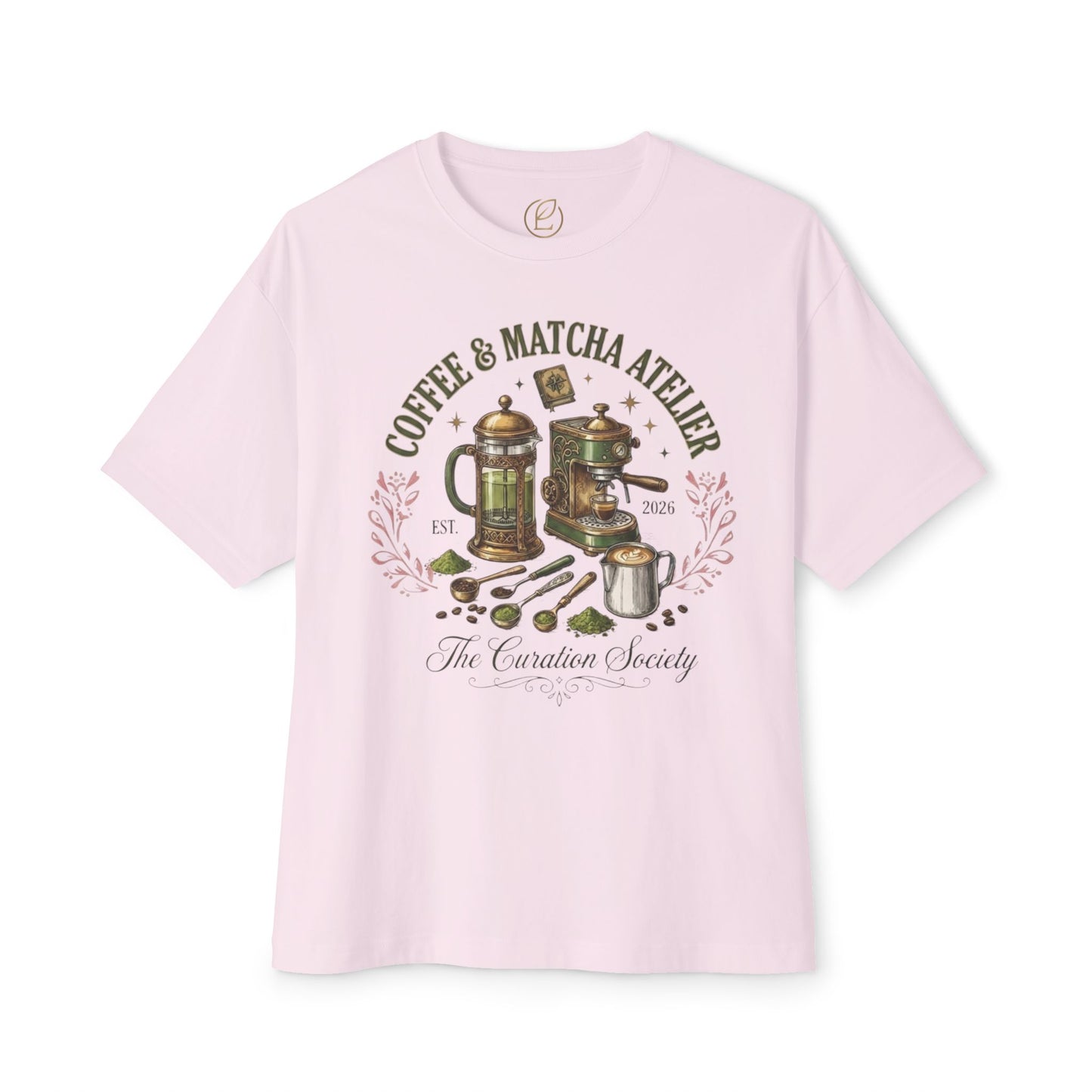 Coffee & Matcha Atelier Tee — Vintage Coffee & Tea Brewing Graphic Shirt