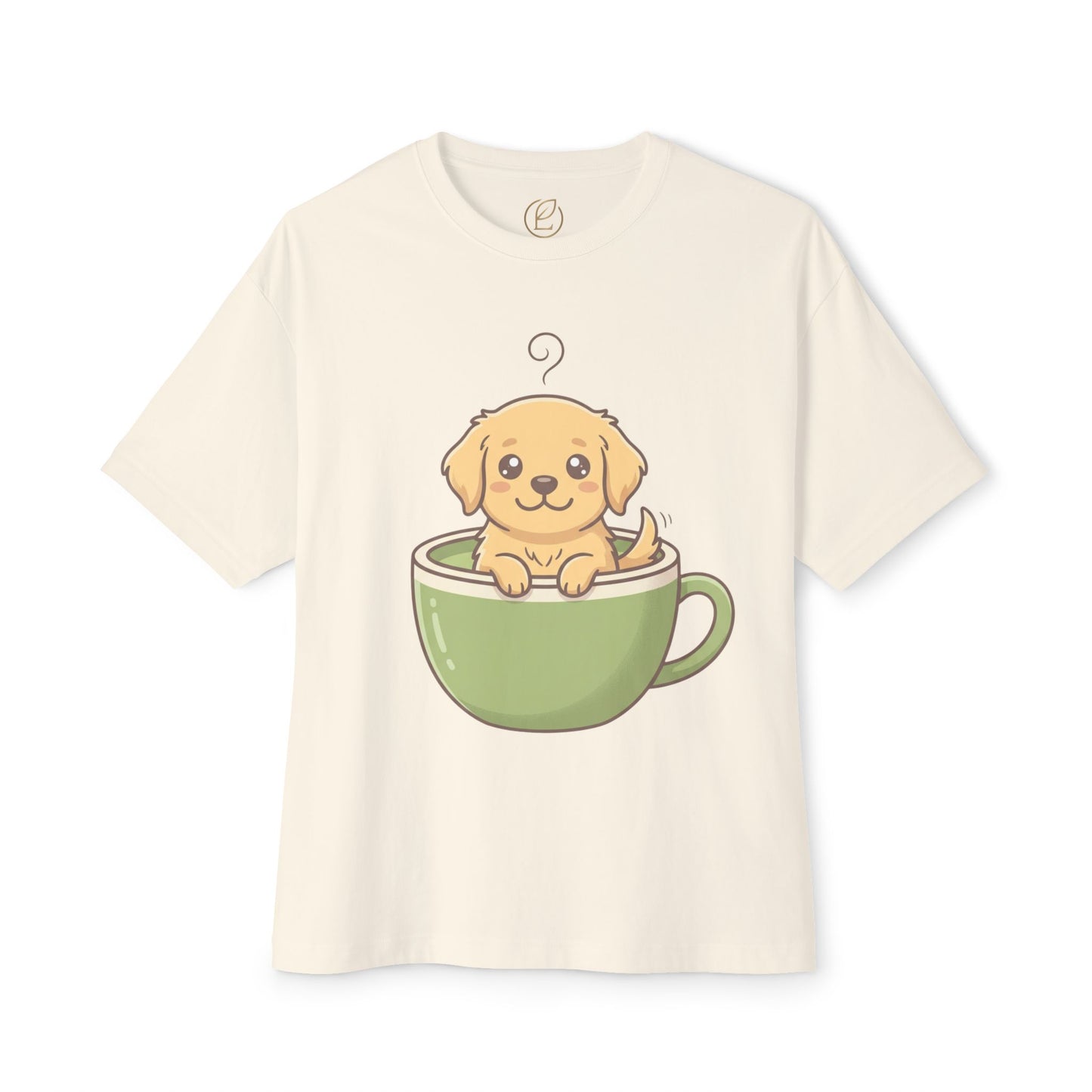 Cute Puppy in Tea Cup Oversized Tee