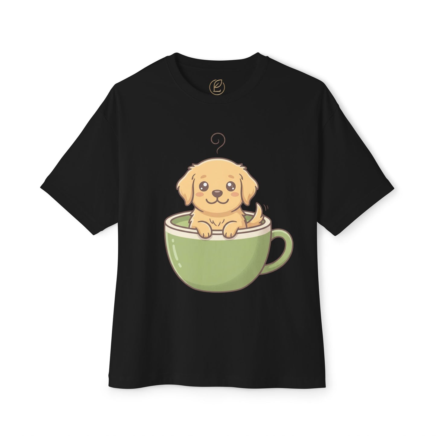 Cute Puppy in Tea Cup Oversized Tee