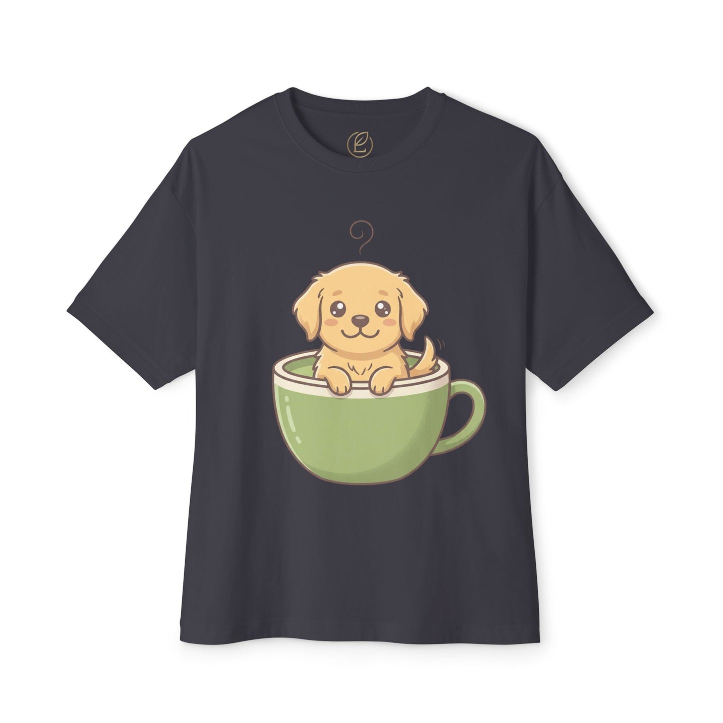 Cute Puppy in Tea Cup Oversized Tee