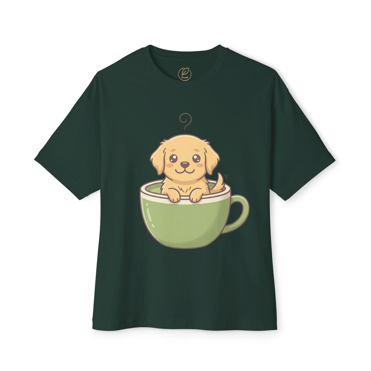 Cute Puppy in Tea Cup Oversized Tee