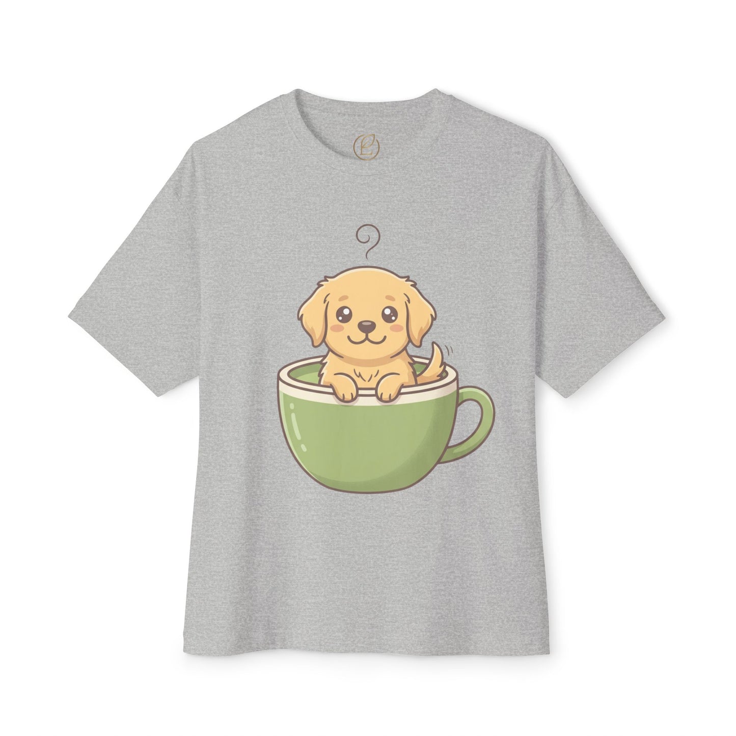 Cute Puppy in Tea Cup Oversized Tee