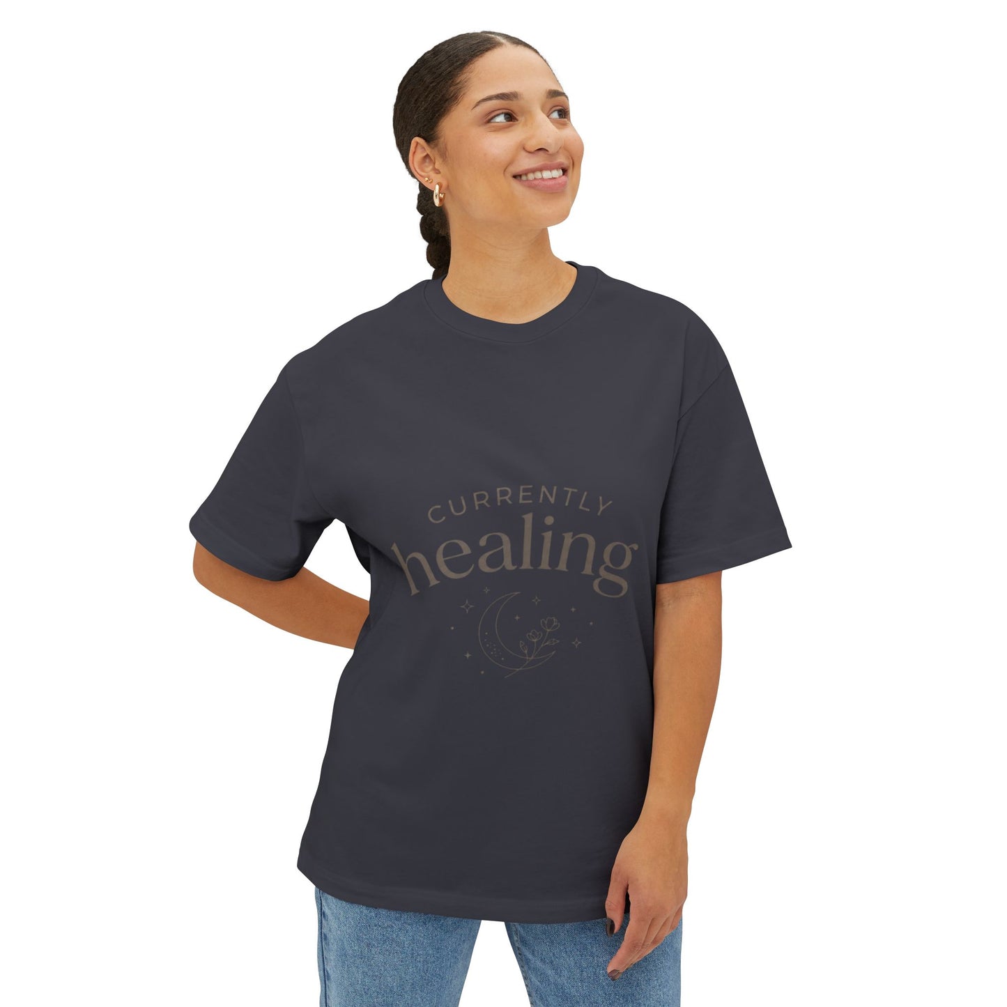 Healing Tee — "Currently Healing" Oversized Comfort Shirt