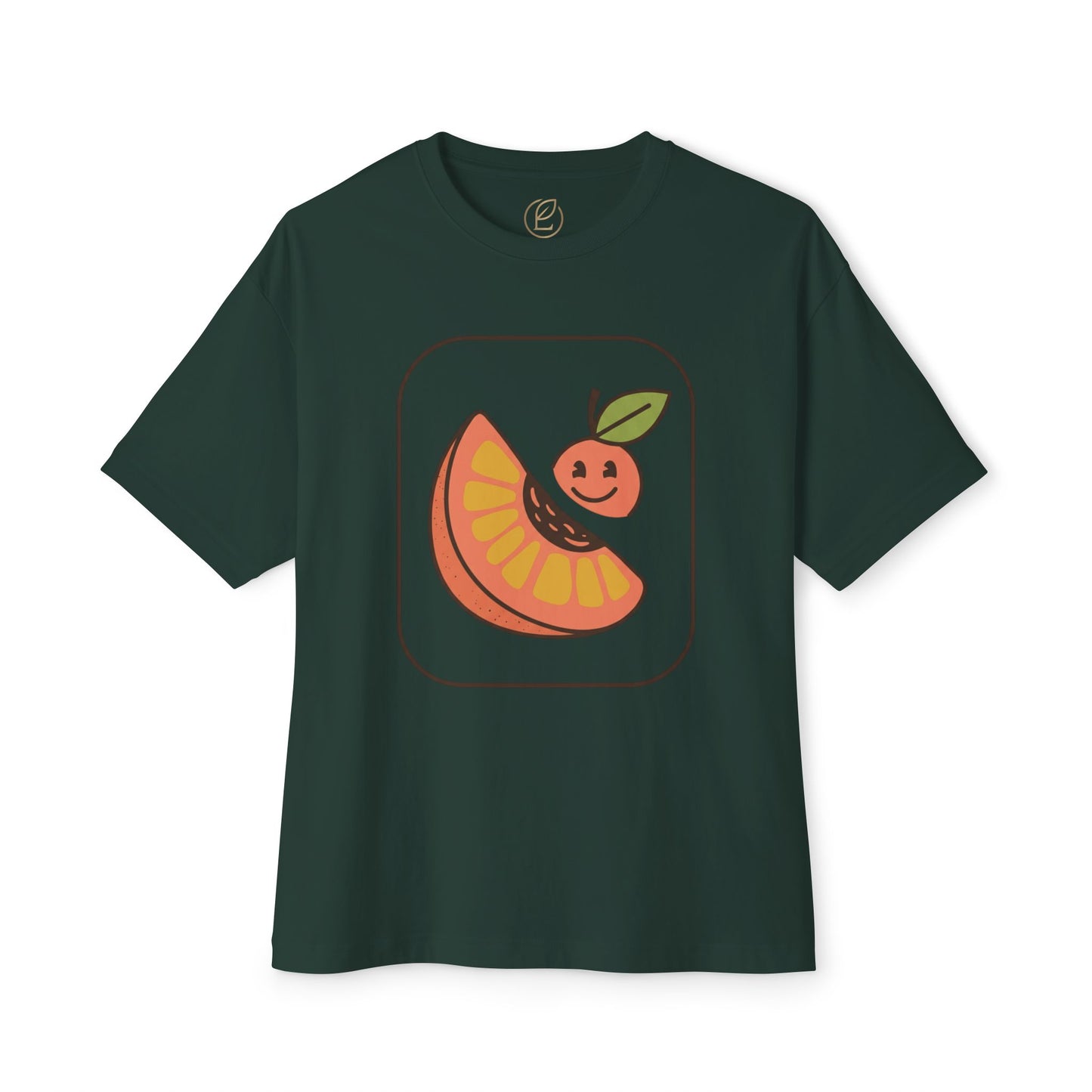 Graphic Tee — Cute Citrus Slice & Smiling Orange Illustration