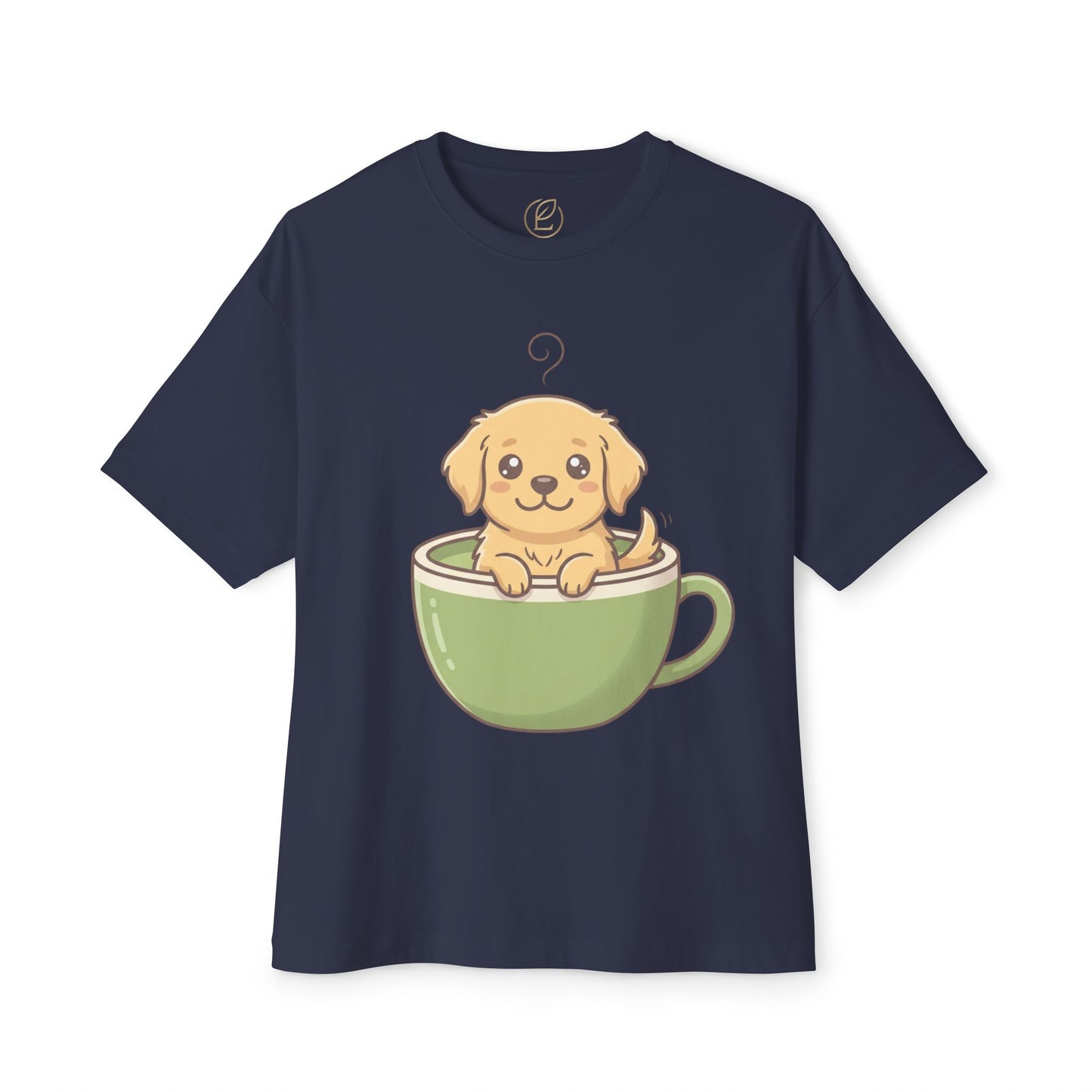 Cute Puppy in Tea Cup Oversized Tee