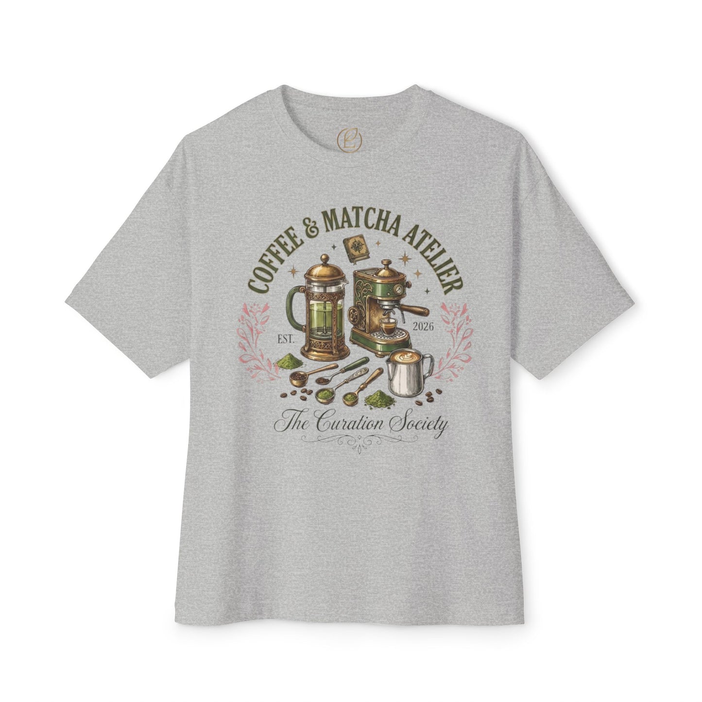 Coffee & Matcha Atelier Tee — Vintage Coffee & Tea Brewing Graphic Shirt