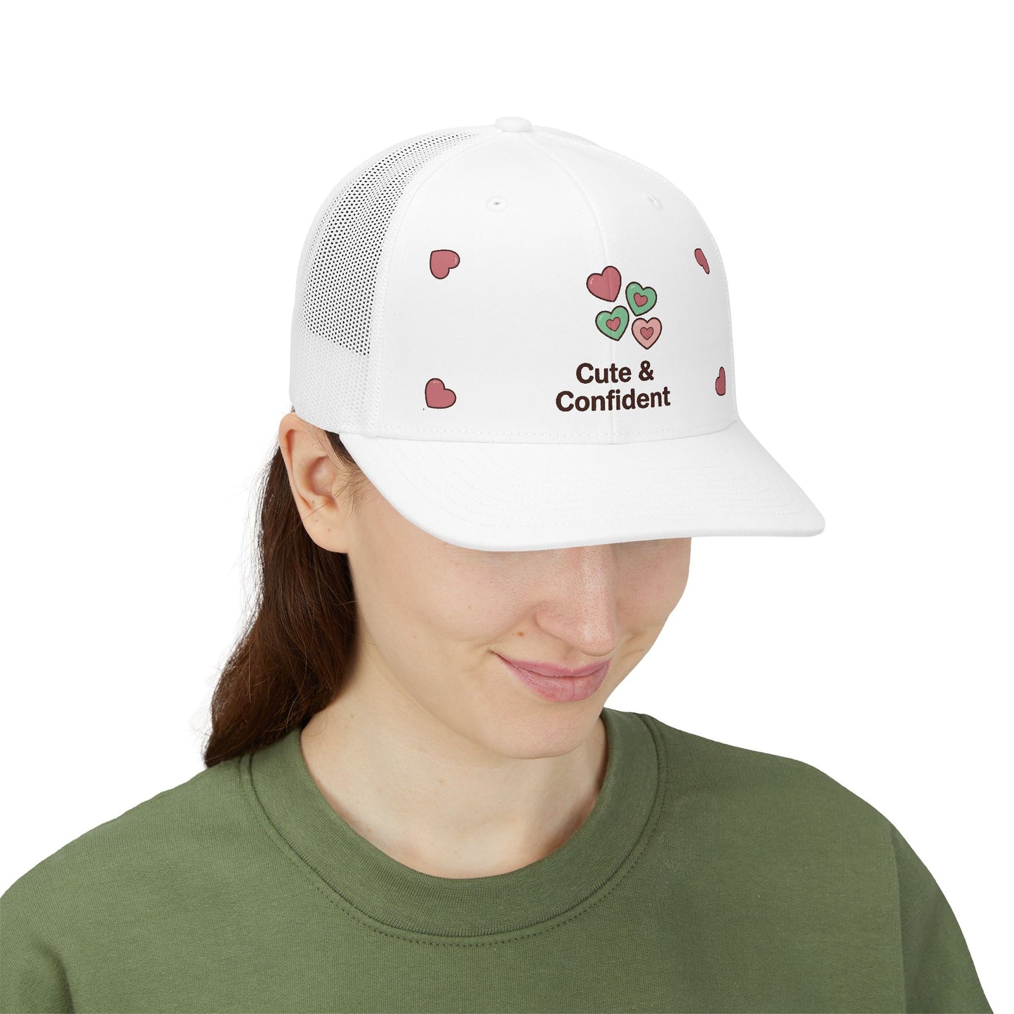 Cute & Confident Heart Snapback Hat