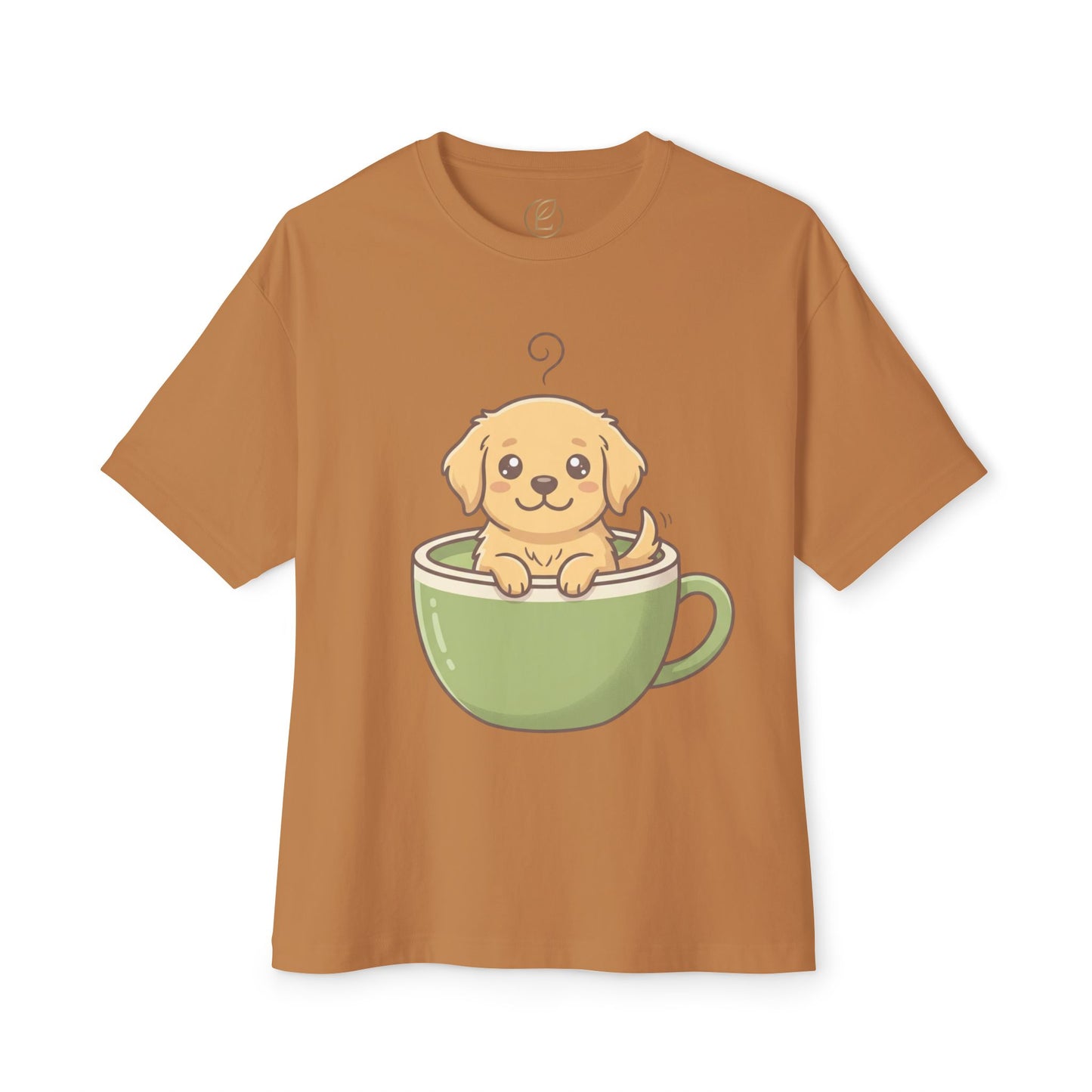 Cute Puppy in Tea Cup Oversized Tee