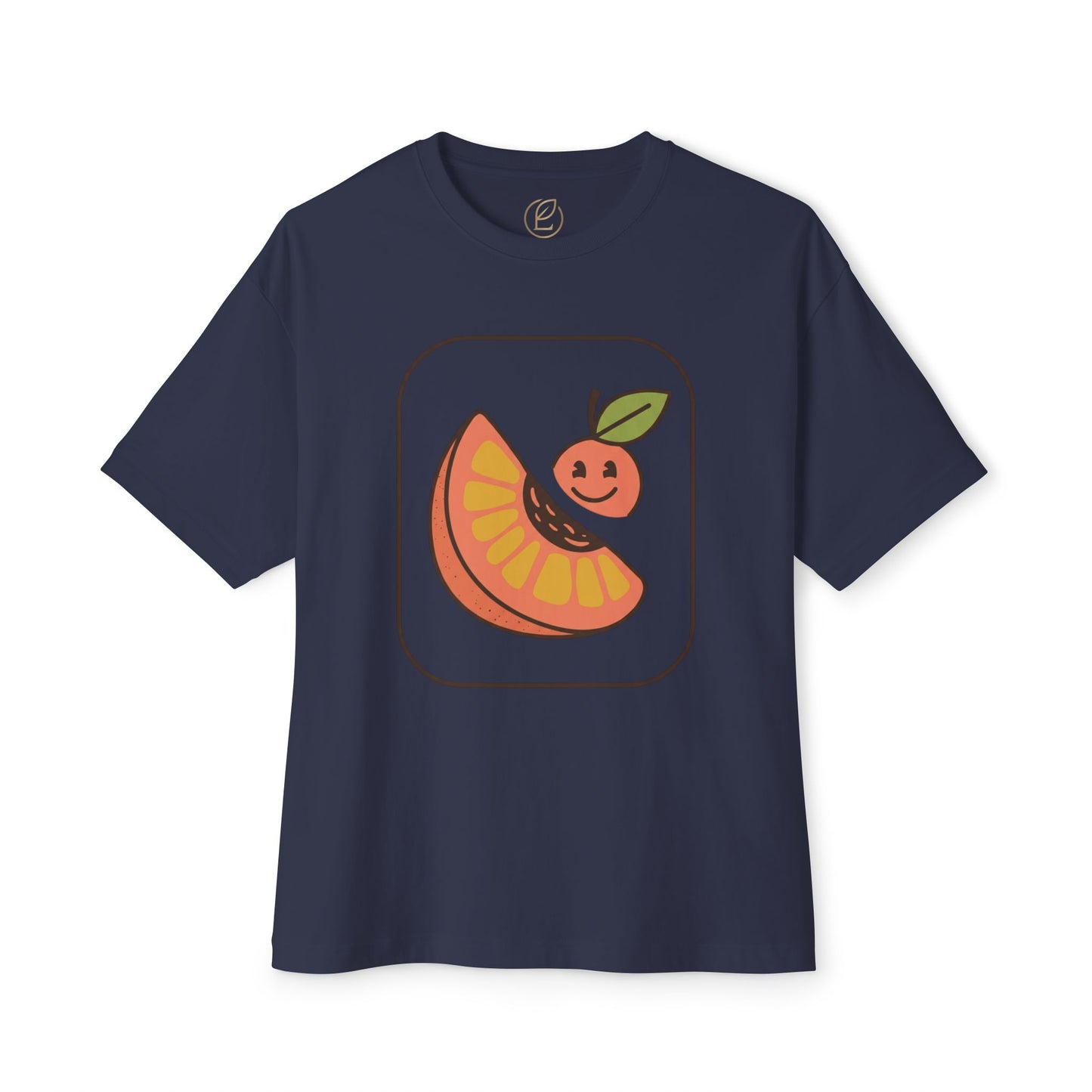 Graphic Tee — Cute Citrus Slice & Smiling Orange Illustration