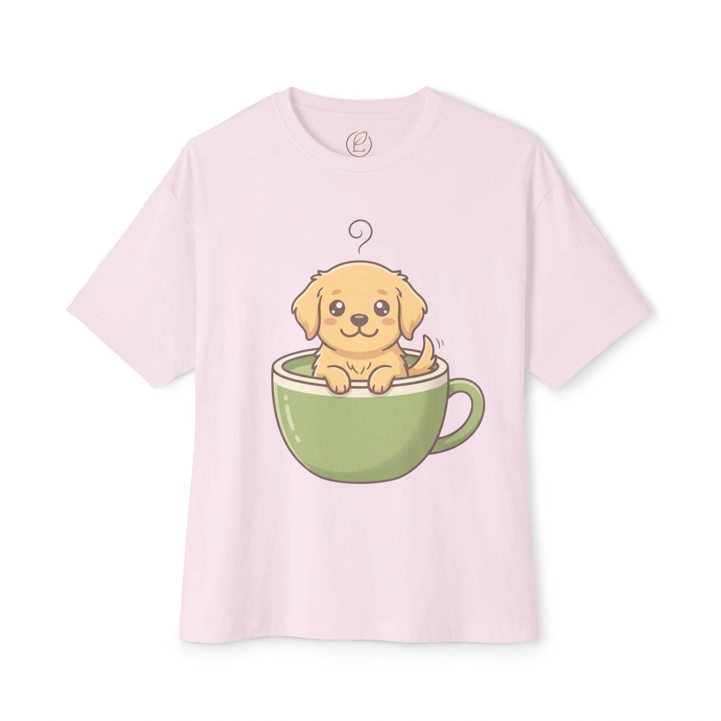 Cute Puppy in Tea Cup Oversized Tee