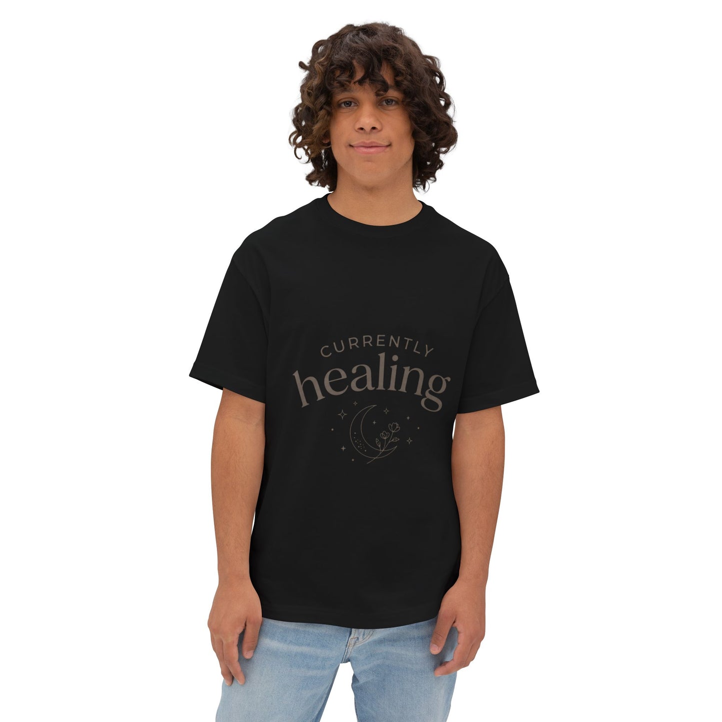 Healing Tee — "Currently Healing" Oversized Comfort Shirt