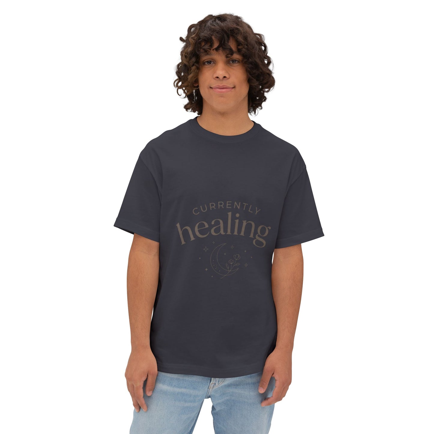 Healing Tee — "Currently Healing" Oversized Comfort Shirt