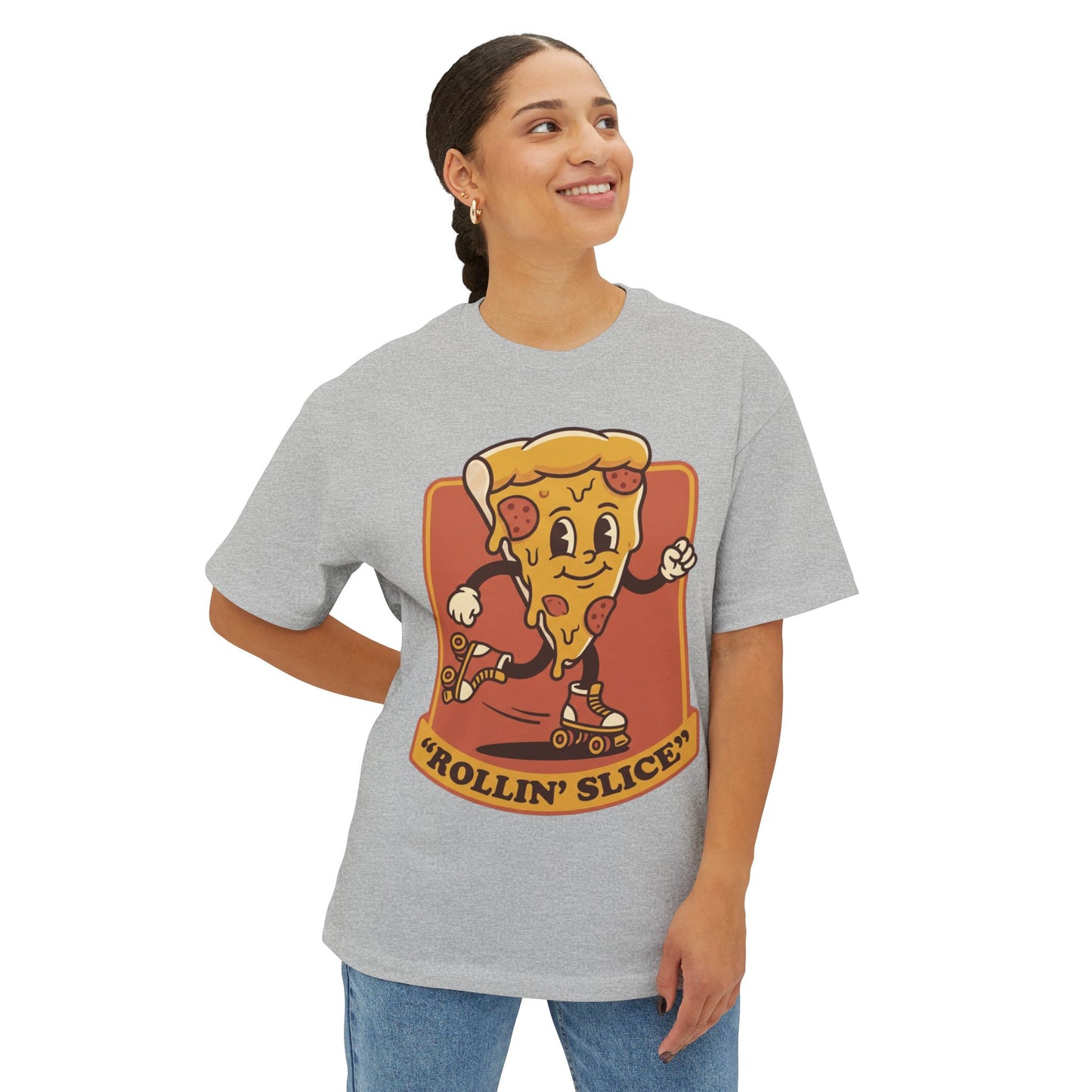 Rollin' Slice Pizza Skateboard T-Shirt