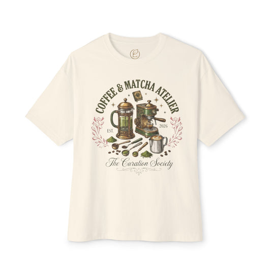 Coffee & Matcha Atelier Tee — Vintage Coffee & Tea Brewing Graphic Shirt