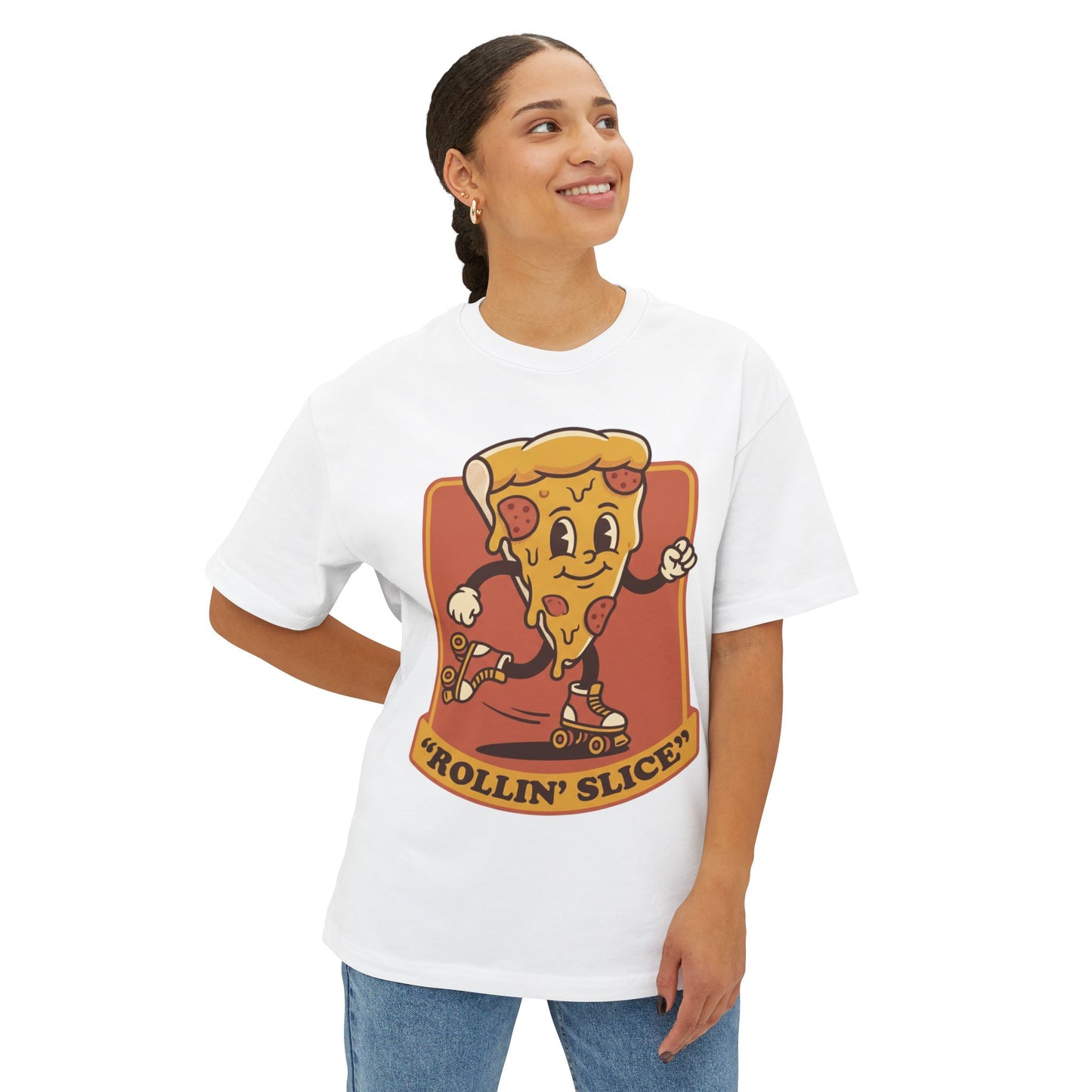 Rollin' Slice Pizza Skateboard T-Shirt
