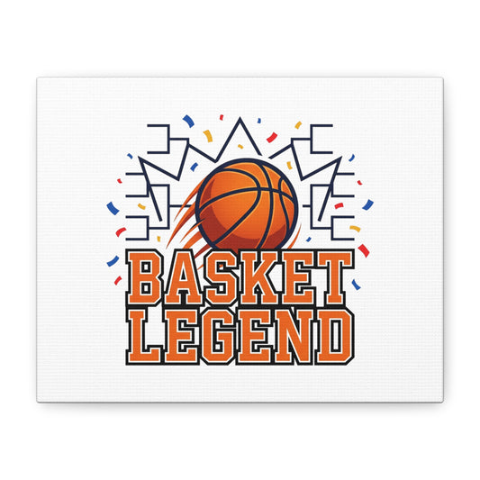 Basket Legend Canvas Wall Art — Basketball Player Gift