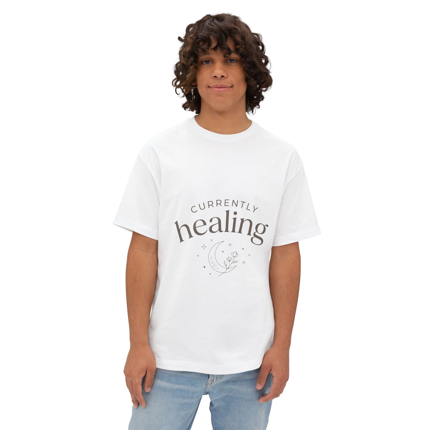 Healing Tee — "Currently Healing" Oversized Comfort Shirt