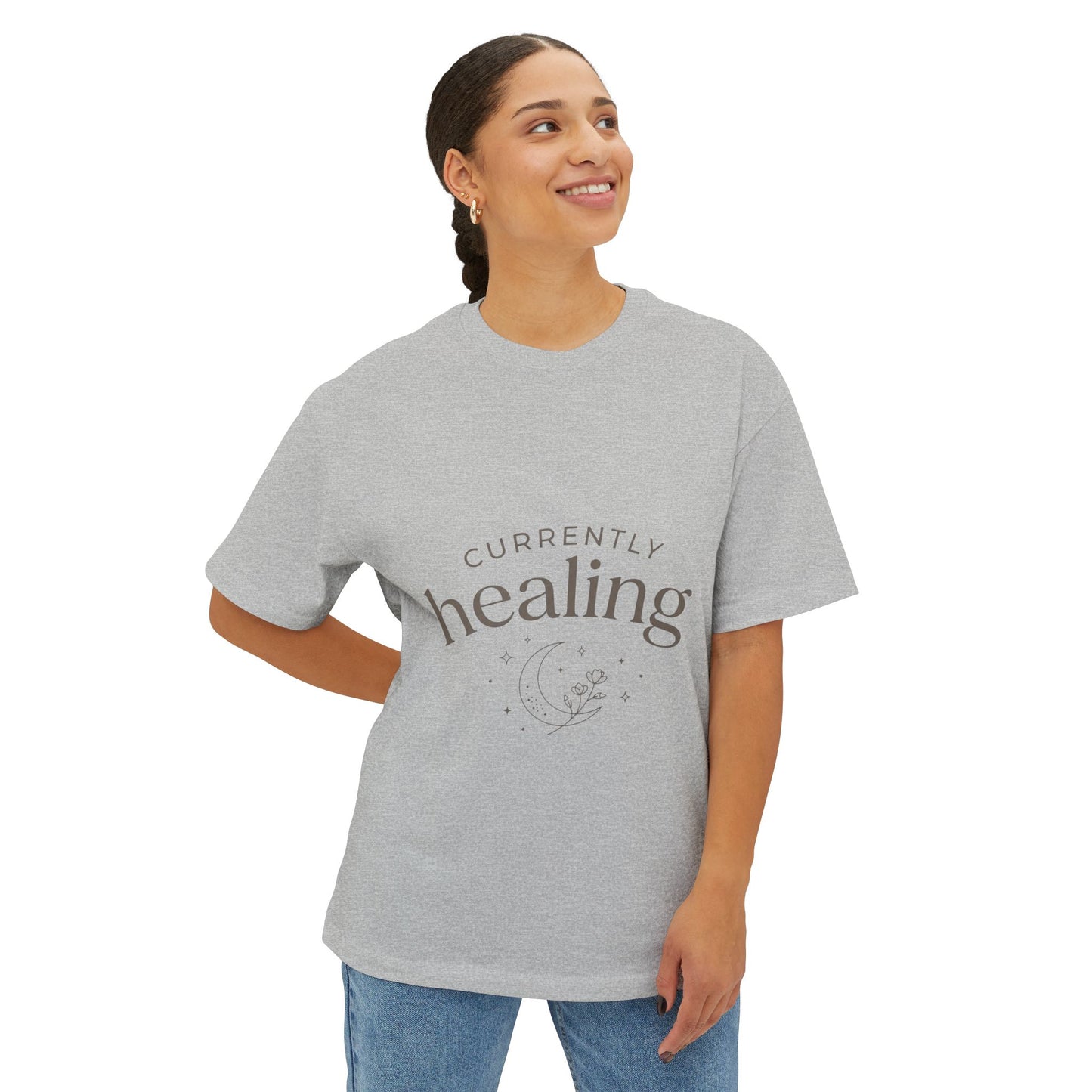 Healing Tee — "Currently Healing" Oversized Comfort Shirt