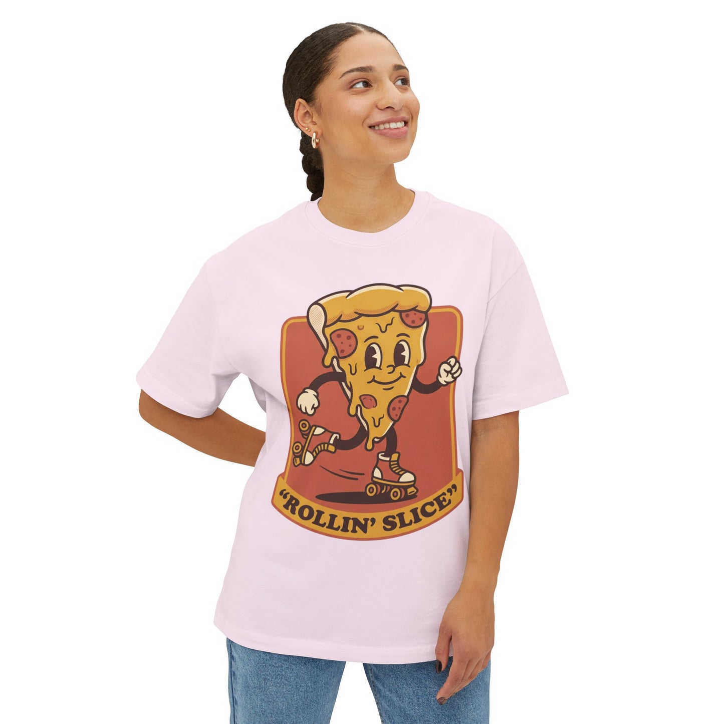 Rollin' Slice Pizza Skateboard T-Shirt