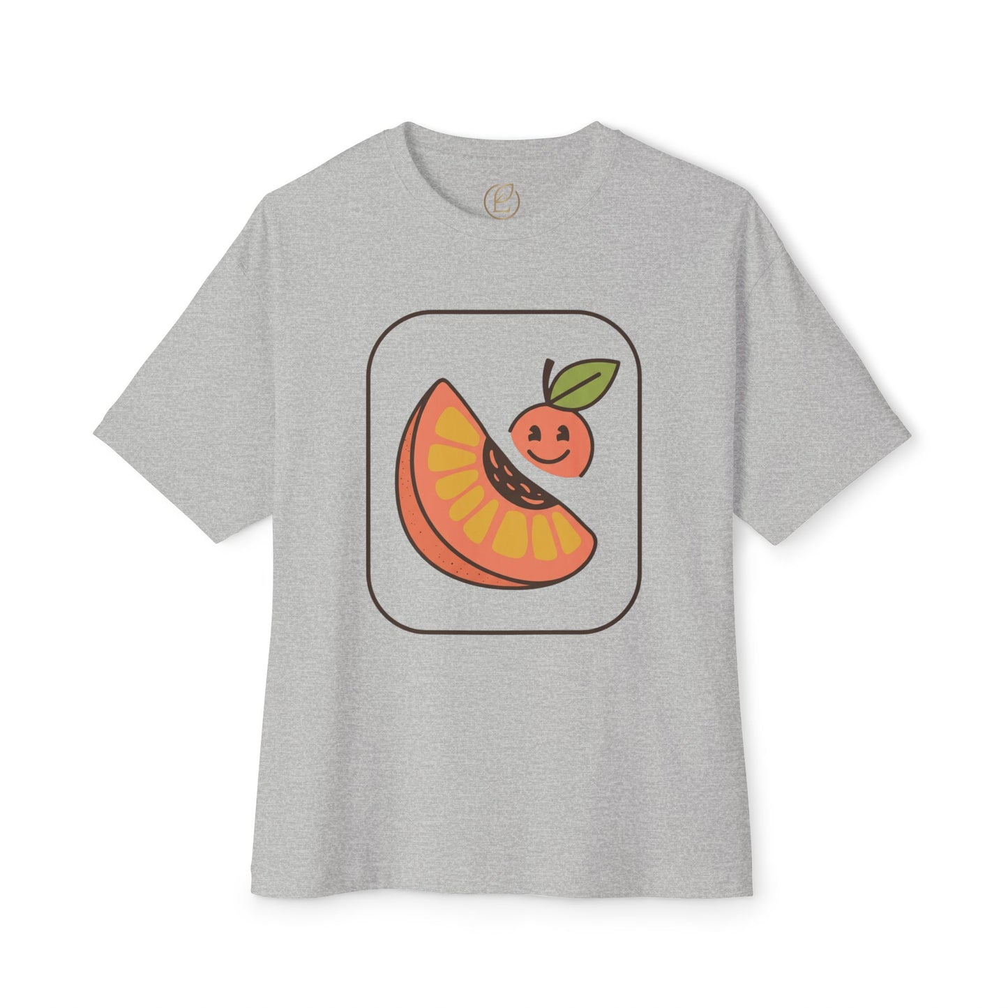 Graphic Tee — Cute Citrus Slice & Smiling Orange Illustration