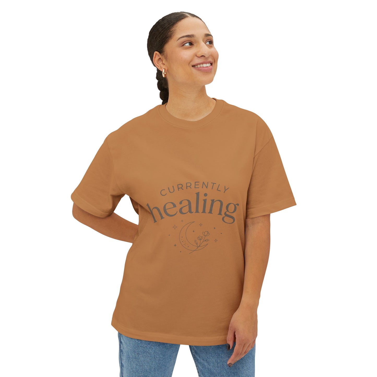 Healing Tee — "Currently Healing" Oversized Comfort Shirt