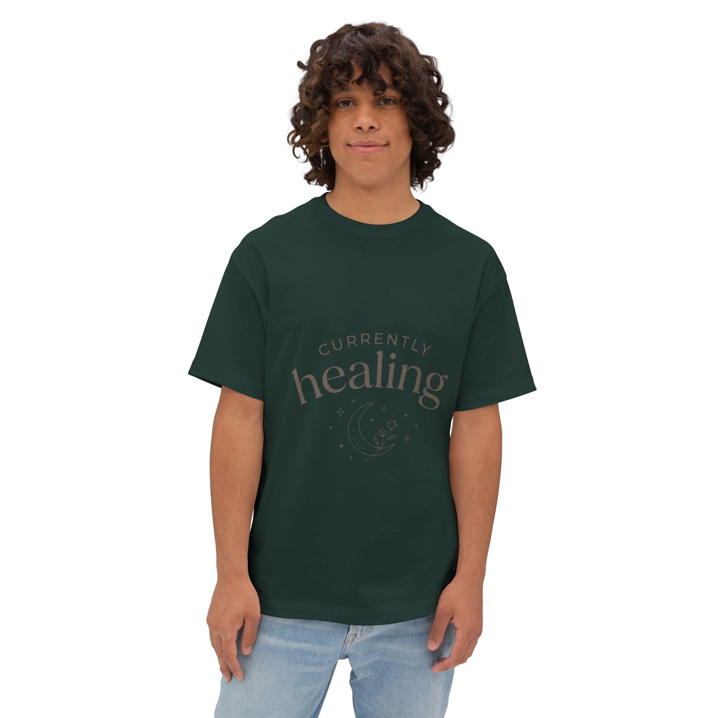 Healing Tee — "Currently Healing" Oversized Comfort Shirt