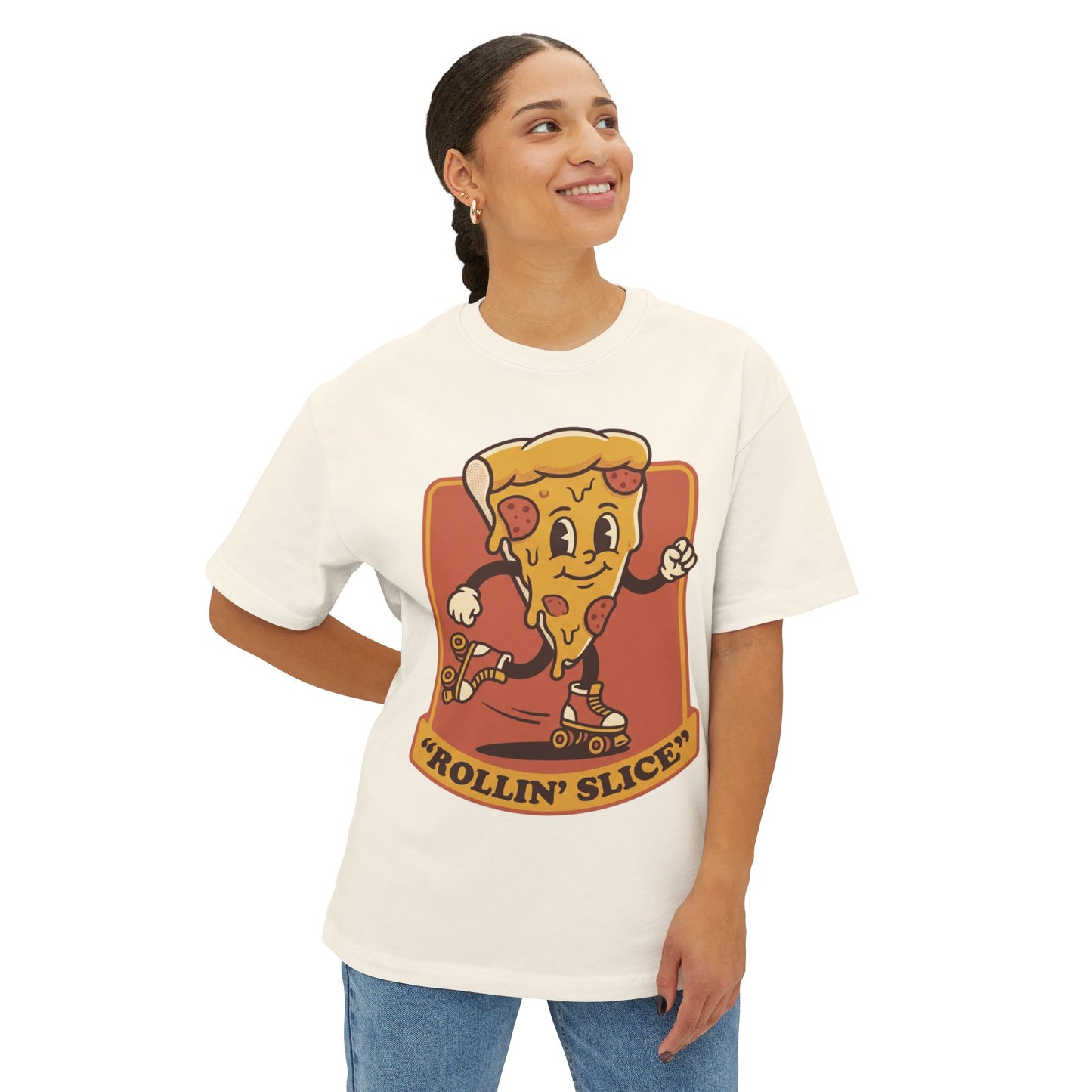 Rollin' Slice Pizza Skateboard T-Shirt