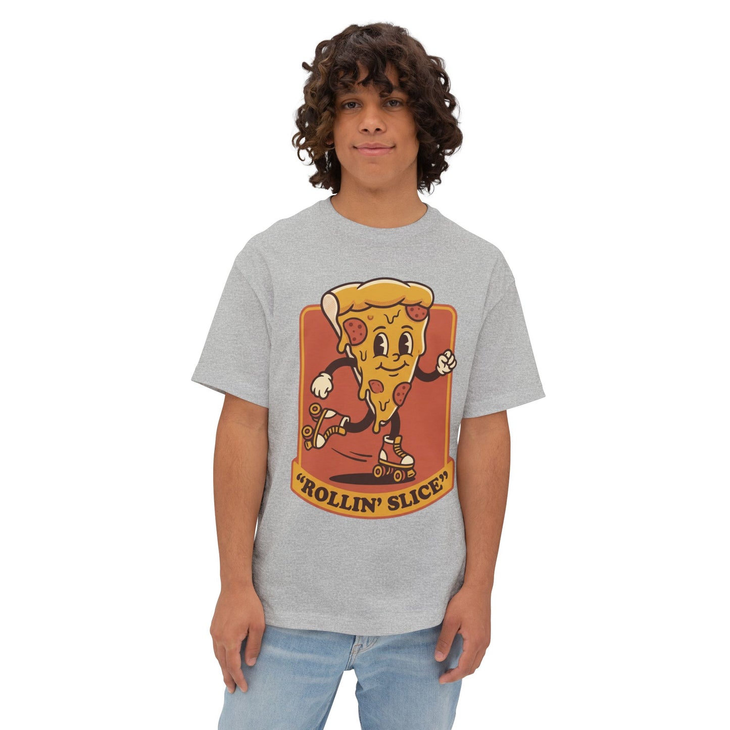 Rollin' Slice Pizza Skateboard T-Shirt