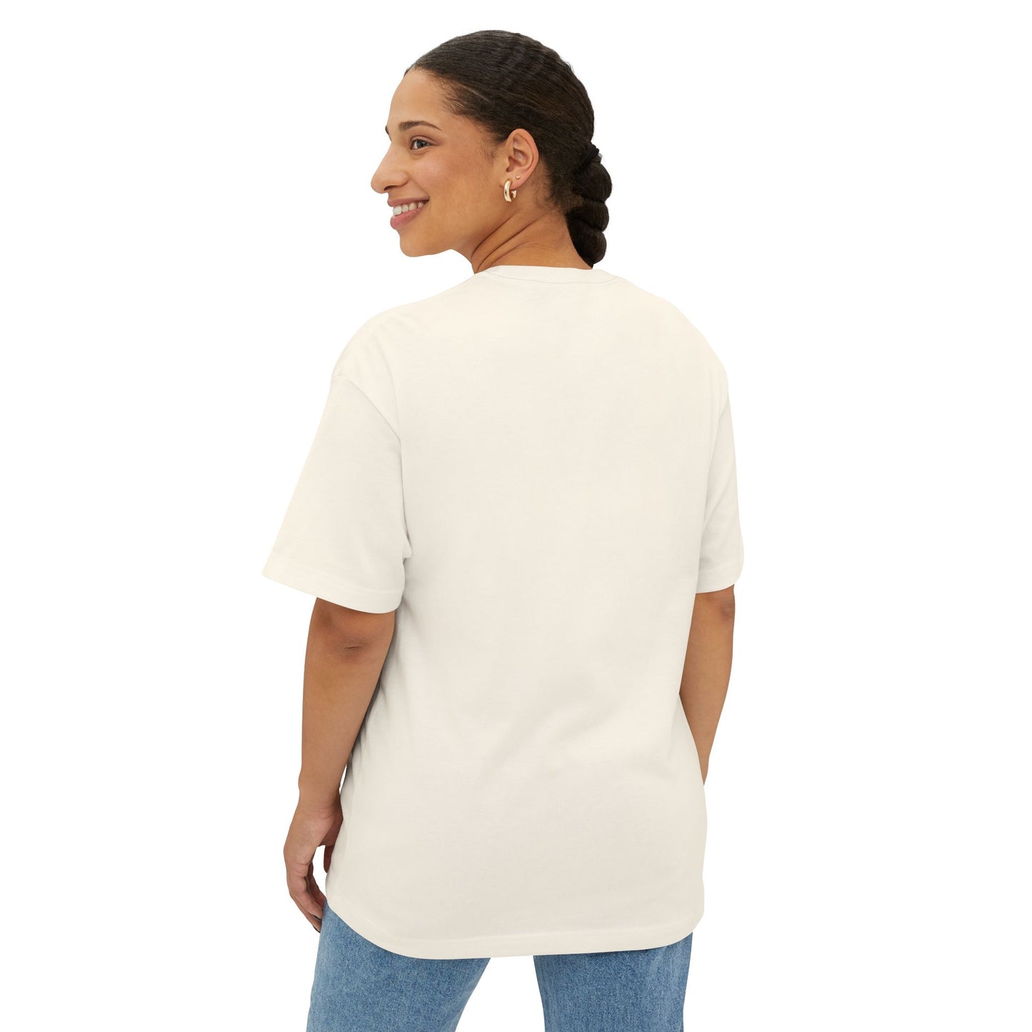Cloud Smile Tee — Cute Rain of Hearts Oversized T‑Shirt