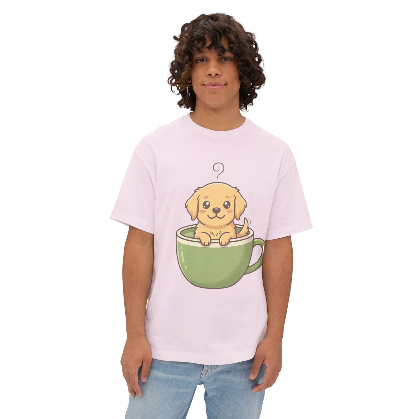 Cute Puppy in Tea Cup Oversized Tee