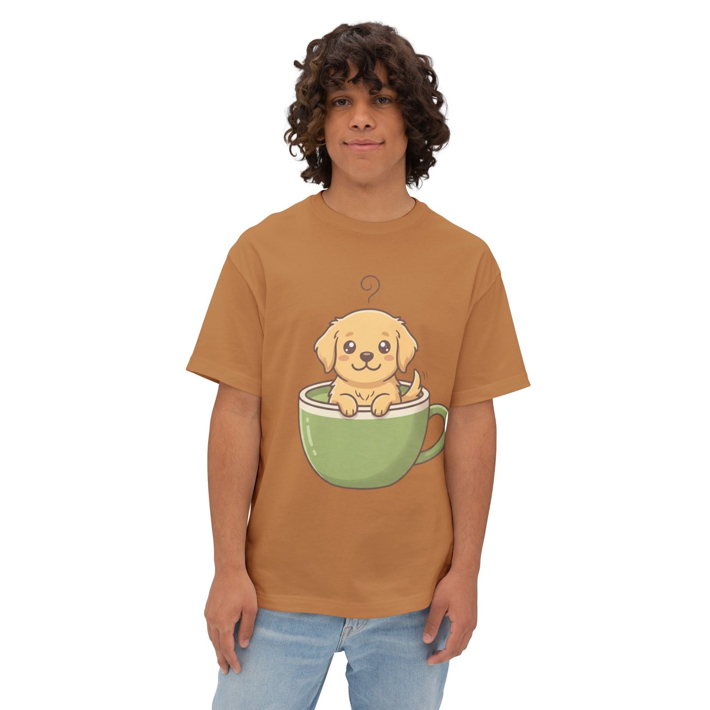Cute Puppy in Tea Cup Oversized Tee