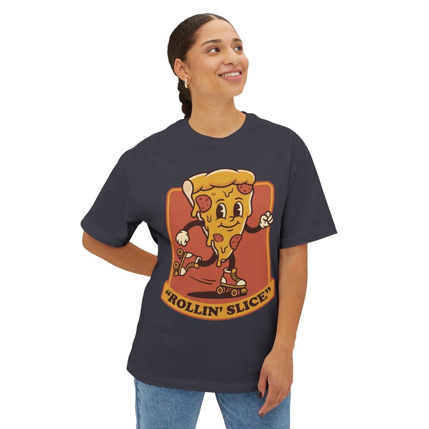 Rollin' Slice Pizza Skateboard T-Shirt